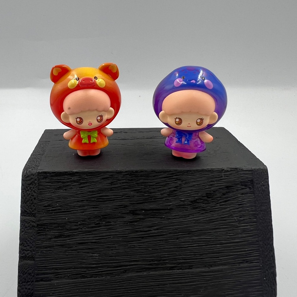 Twinkle Twins 12 Zodiac Mini Bean Figure Lot Orange Bear Purple Translucent Set